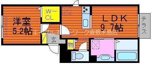 球場前駅 徒歩18分 1階の物件間取画像