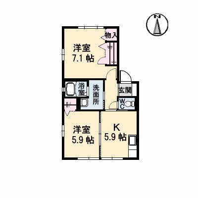 倉敷駅 徒歩33分 1階の物件間取画像