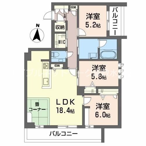 倉敷市駅 徒歩19分 2階の物件間取画像