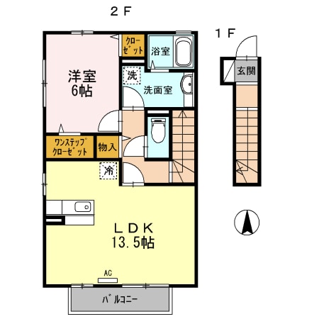 児島駅 徒歩16分 2階の物件間取画像