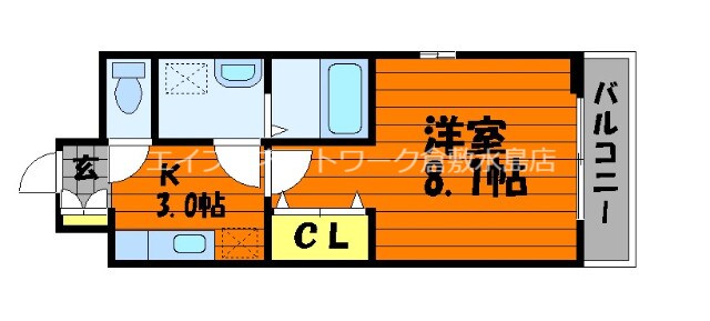 倉敷駅 徒歩16分 3階の物件間取画像