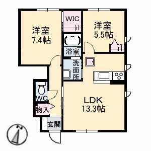 エピナール　Ａ棟の物件間取画像