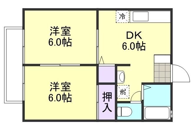 西阿知駅 徒歩17分 2階の物件間取画像