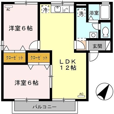 上の町駅 徒歩36分 1階の物件間取画像