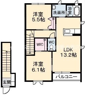 エピナール　Ｂ棟の物件間取画像