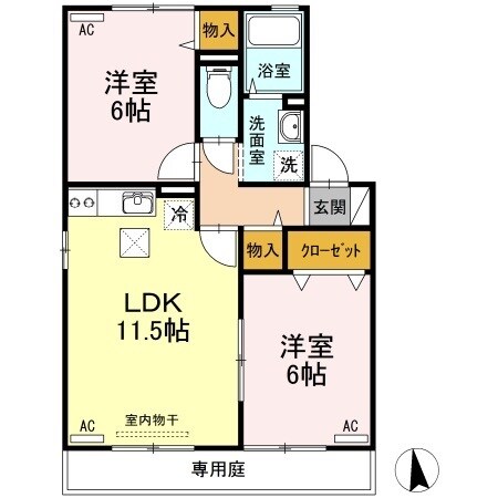 新倉敷駅 徒歩19分 1階の物件間取画像