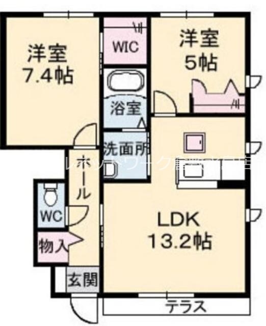 弥生駅 徒歩22分 1階の物件間取画像