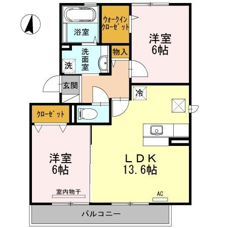 浦田駅 徒歩6分 1階の物件間取画像