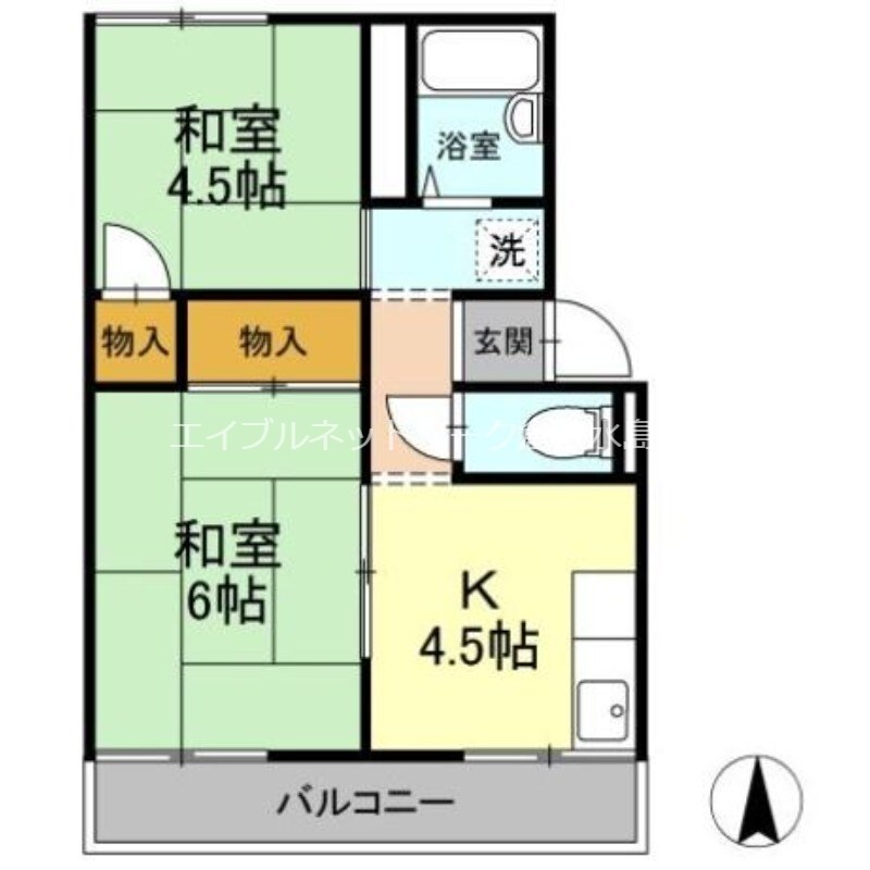 西富井駅 徒歩1分 2階の物件間取画像