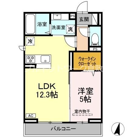 倉敷市駅 徒歩14分 2階の物件間取画像