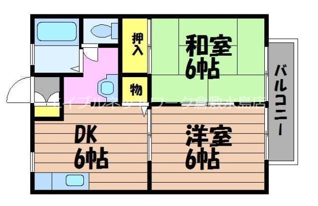 西阿知駅 徒歩8分 2階の物件間取画像