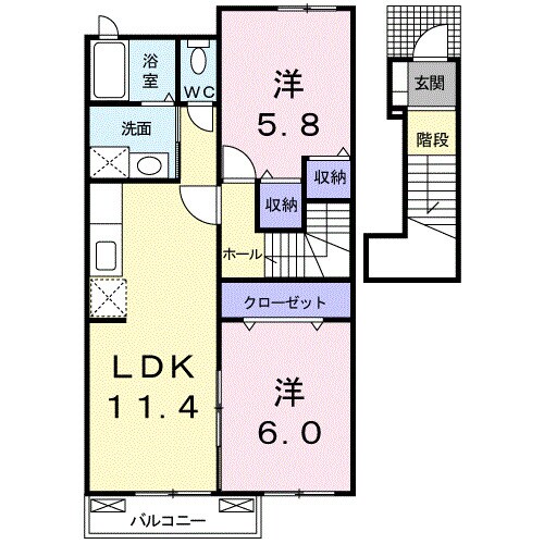 栄駅 徒歩40分 2階の物件間取画像