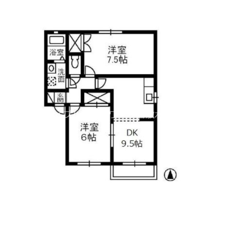 パールメゾン　Bの物件間取画像