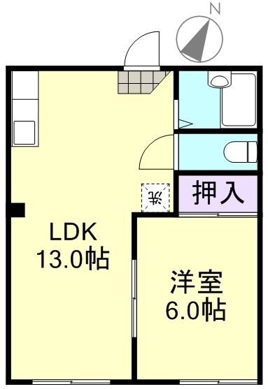 RE APARTMENT HAYASHIMA　B棟の物件間取画像