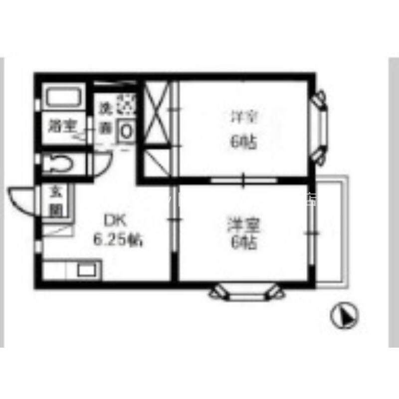 西阿知駅 徒歩14分 2階の物件間取画像