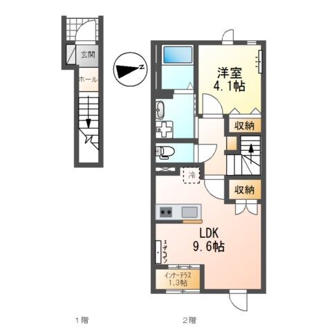 西富井駅 徒歩13分 2階の物件間取画像