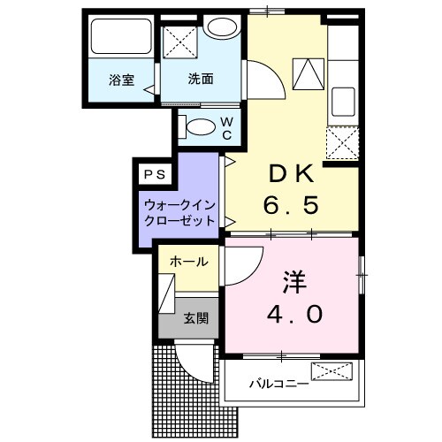 常盤駅 徒歩12分 1階の物件間取画像