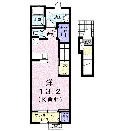 ハレルアナの物件間取画像