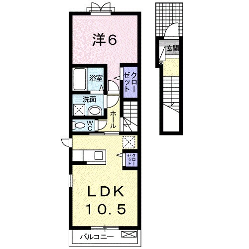 球場前駅 徒歩16分 2階の物件間取画像