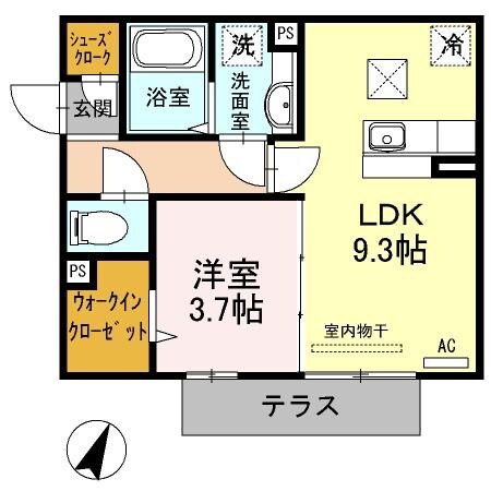 西富井駅 徒歩36分 1階の物件間取画像