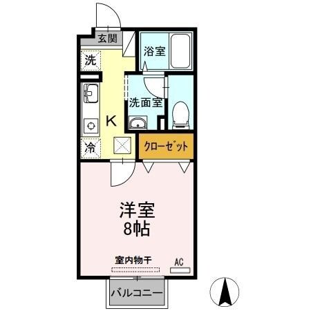 倉敷市駅 徒歩26分 1階の物件間取画像