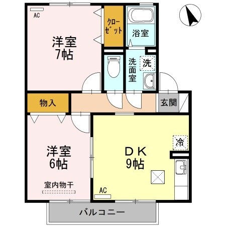 新倉敷駅 徒歩11分 1階の物件間取画像