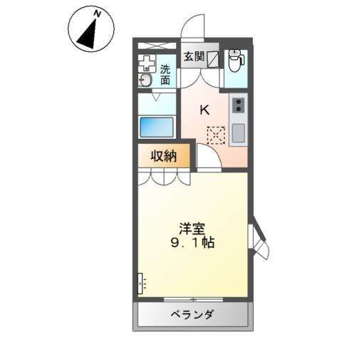 新倉敷駅 バス14分  日之出町下車：停歩12分 1階の物件間取画像