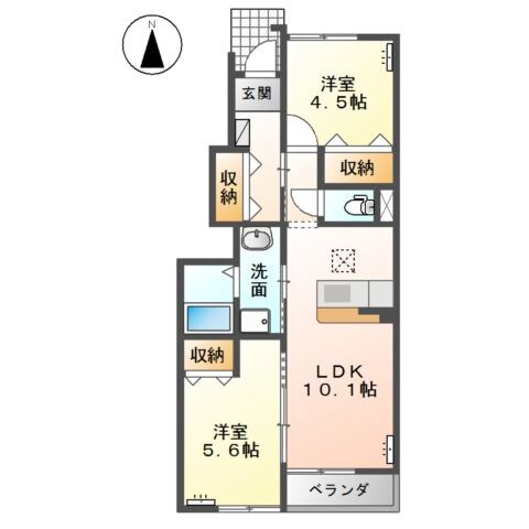 フェリーチェの物件間取画像