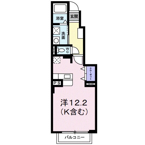 イーストリッチＡの物件間取画像