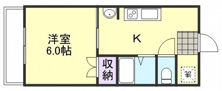 倉敷駅 徒歩43分 2階の物件間取画像