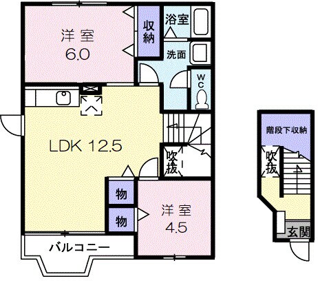 茶屋町駅 徒歩12分 2階の物件間取画像