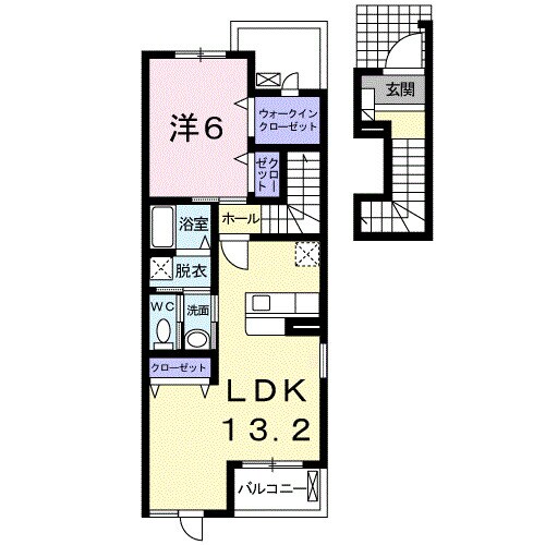 アプローズ　Ⅰの物件間取画像