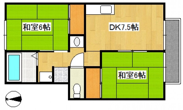 倉敷駅 徒歩38分 2階の物件間取画像