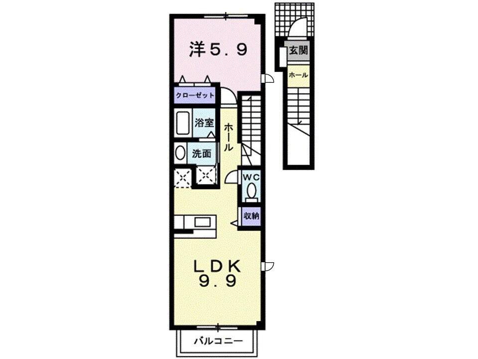 福井駅 徒歩16分 2階の物件間取画像