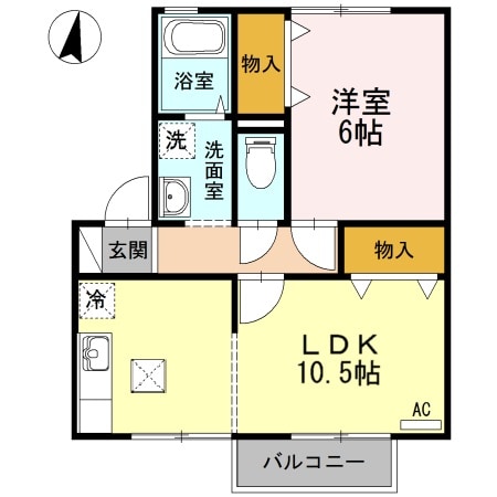 栄駅 徒歩18分 1階の物件間取画像