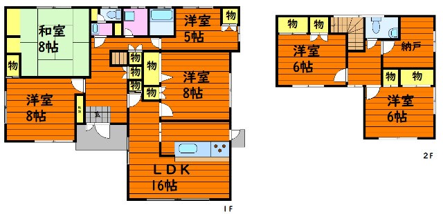 茶屋町駅 徒歩14分 1-2階の物件間取画像