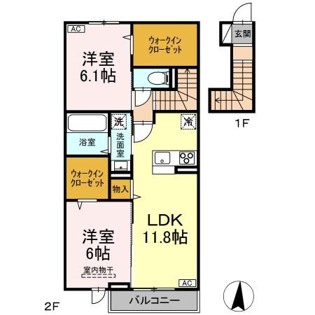 児島駅 徒歩10分 2階の物件間取画像