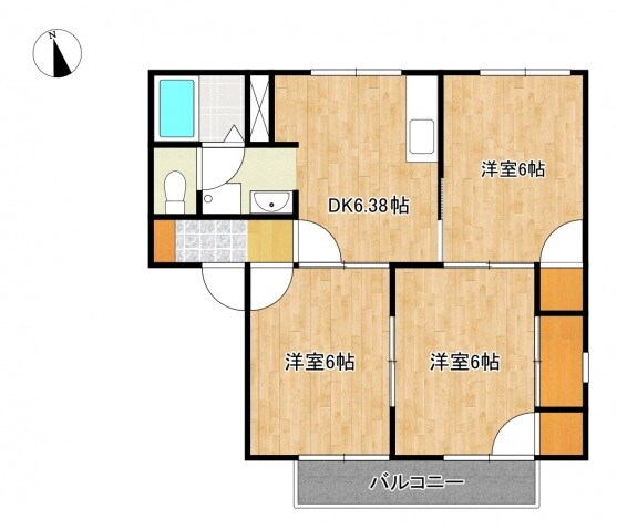 上の町駅 徒歩31分 2階の物件間取画像