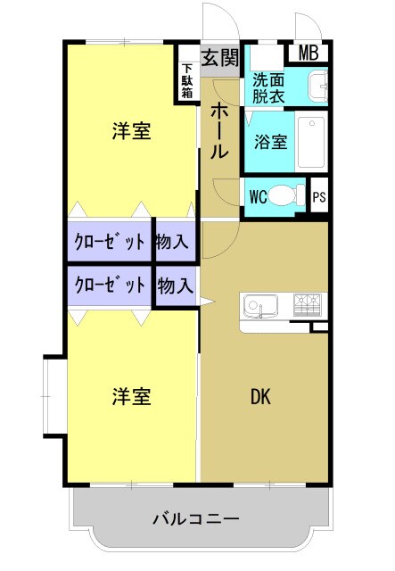東総社駅 徒歩10分 2階の物件間取画像