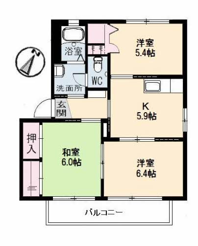 早島駅 徒歩5分 2階の物件間取画像