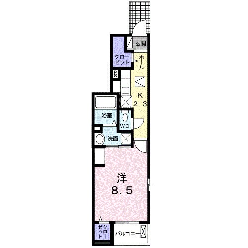 西富井駅 徒歩8分 1階の物件間取画像