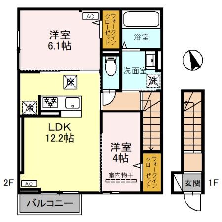 カーサ旭町の物件間取画像