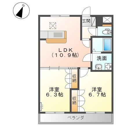 清音駅 徒歩18分 1階の物件間取画像