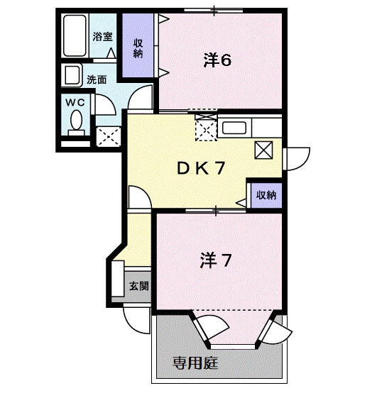 茶屋町駅 徒歩12分 1階の物件間取画像