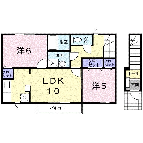 三菱自工前駅 徒歩38分 2階の物件間取画像