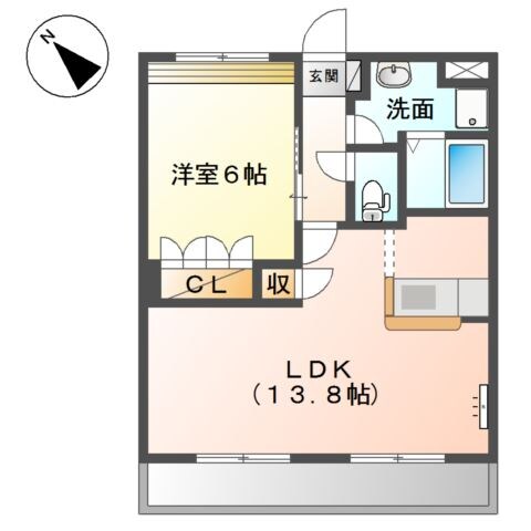 倉敷駅 バス10分  大島下車：停歩1分 2階の物件間取画像