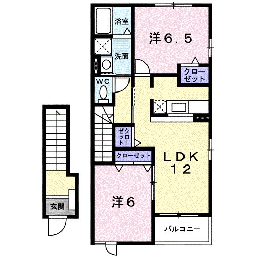 倉敷駅 徒歩20分 2階の物件間取画像