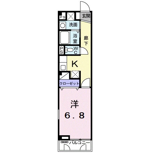 ルミネ高須Ｂの物件間取画像