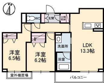 ポルテ ボヌールの物件間取画像