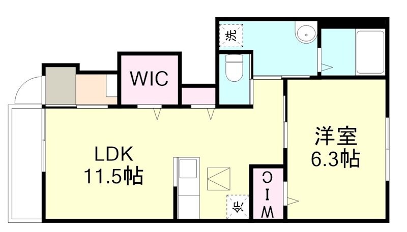 球場前駅 徒歩14分 1階の物件間取画像